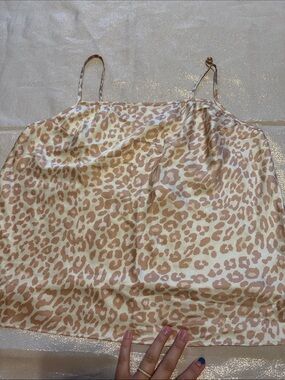 Victoria's Secret Satin Leopard Cami in Beige and Pink